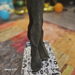 BAMBOO  Olive Thigh High Open Toe And Heel Boot